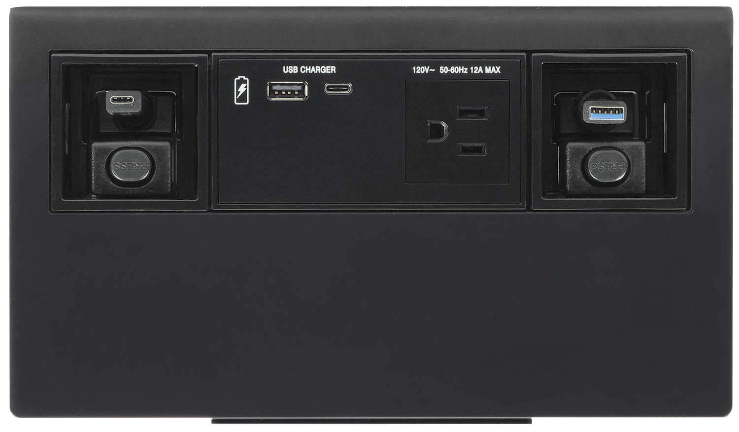Cable Cubby F55 Edge enclosure accommodates up to 4 Retractor Series modules with optional brackets