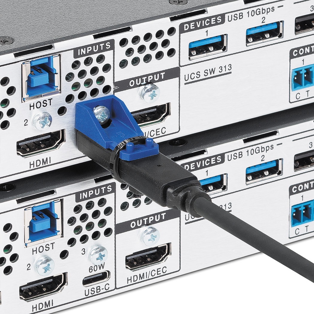 Secures the cable to USB-C equipped devices - Top mounted LockIt Plus installation