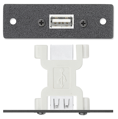 1 个 USB A 型插座对 USB B 型插座适配器 - 黑色