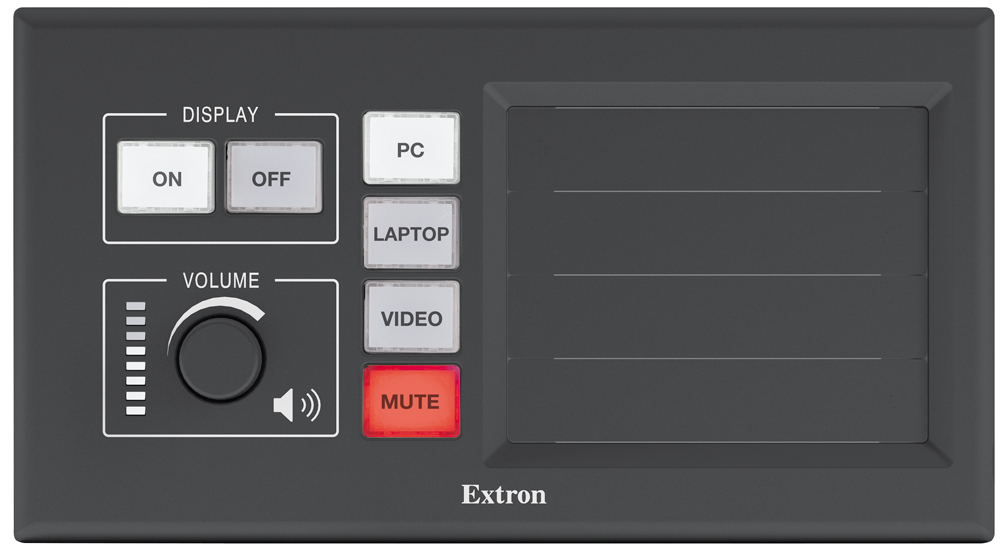 MLM 100 AAP - Black<br/>Shown with optional button panel and blank AAPs.