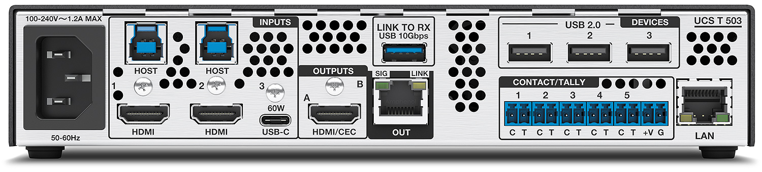 UCS T 503 Collaboration Switcher Transmitter - Rear