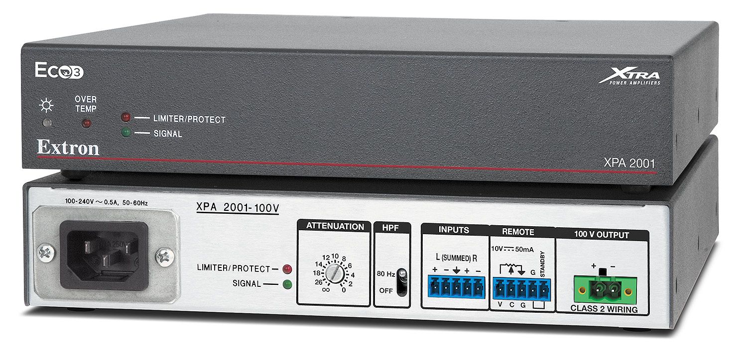 XPA 2001-100V - 100 V Mono Amp - 200 Watts