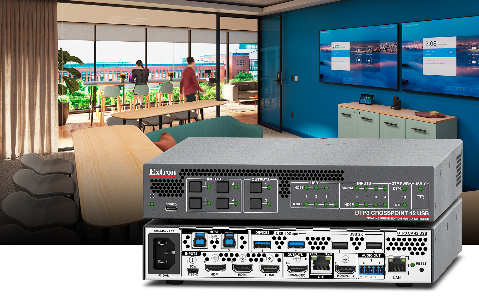 Extron Now Shipping Compact 4K/60 Matrix Switcher with Seamless USB Switching and Extension
