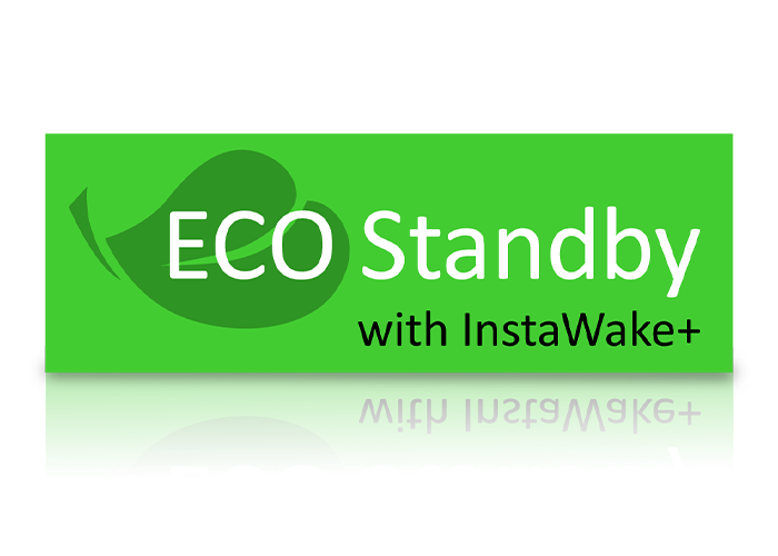 支持 InstaWake+ 的 ECO 待机模式 logo